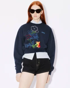 Cheap Sudadera bordada ' Drawn Flowers' Mujer Sudaderas y Hoodies|Novedades