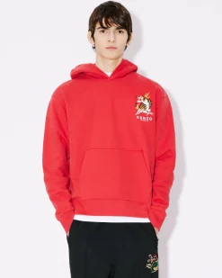 Clearance Sudadera cl&aacute;sica bordada ''Year of the Dragon' con capucha Hombre Sudaderas y Hoodies