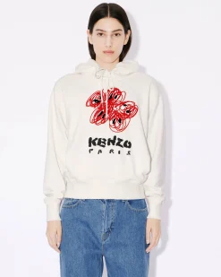 New Sudadera con capucha bordada ' Drawn Flowers' Mujer Sudaderas y Hoodies