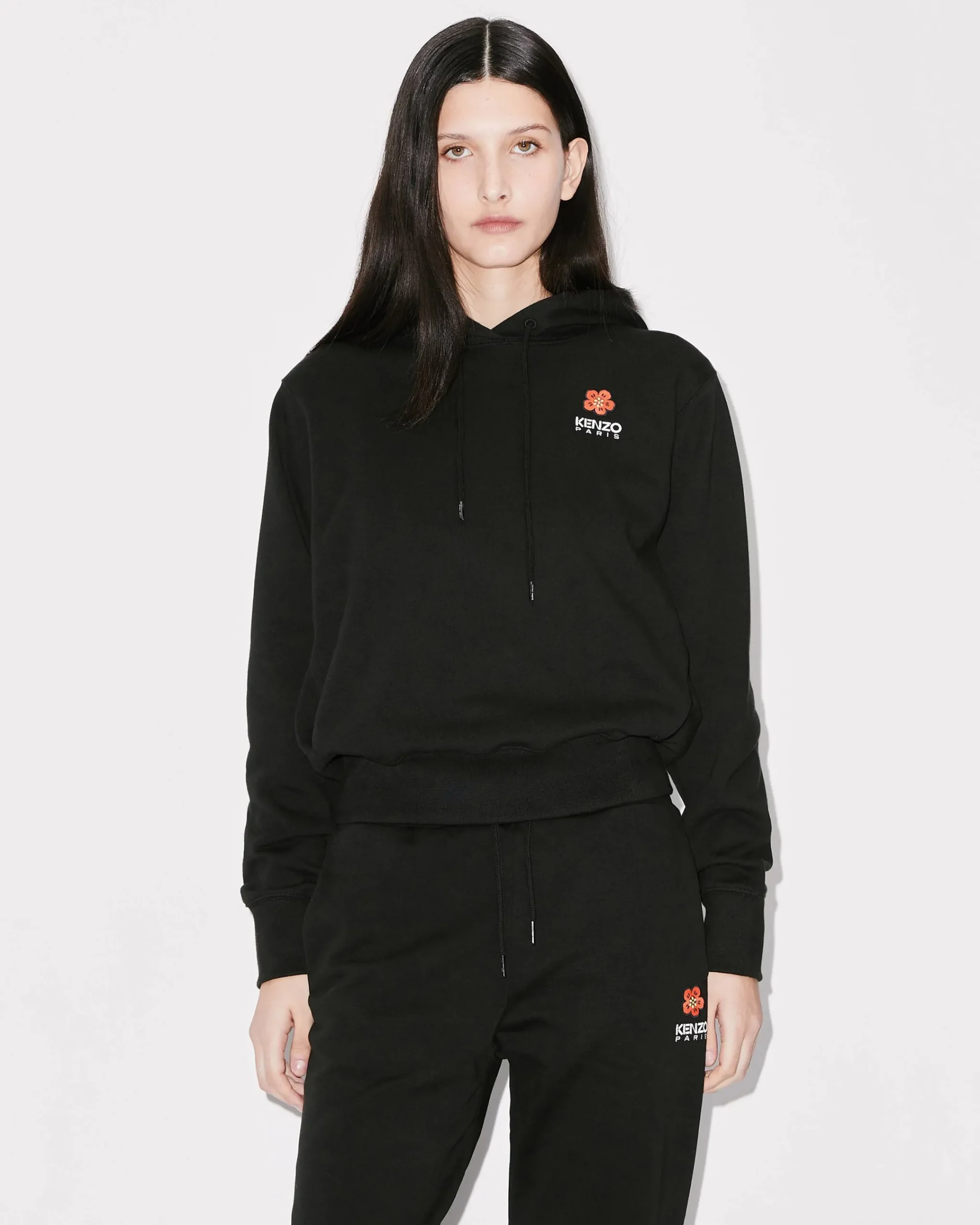 Clearance Sudadera con capucha y logo 'Boke Flower' bordado Mujer Sudaderas y Hoodies|Boke Flower