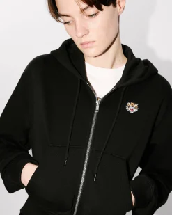 Hot Sudadera con cremallera bordada 'Lucky Tiger Crest' Mujer Sudaderas y Hoodies|Novedades