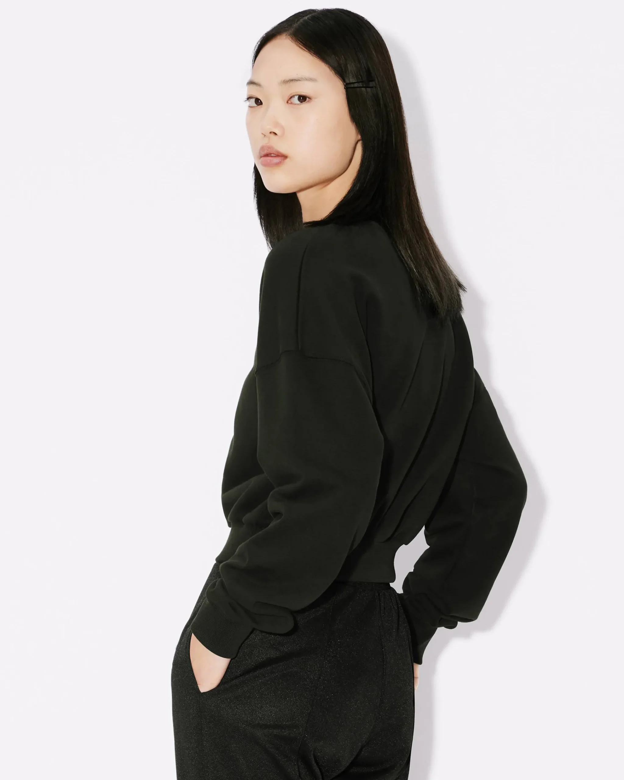 Cheap Sudadera corta bordada 'Boke Flower 2.0' Mujer Sudaderas y Hoodies