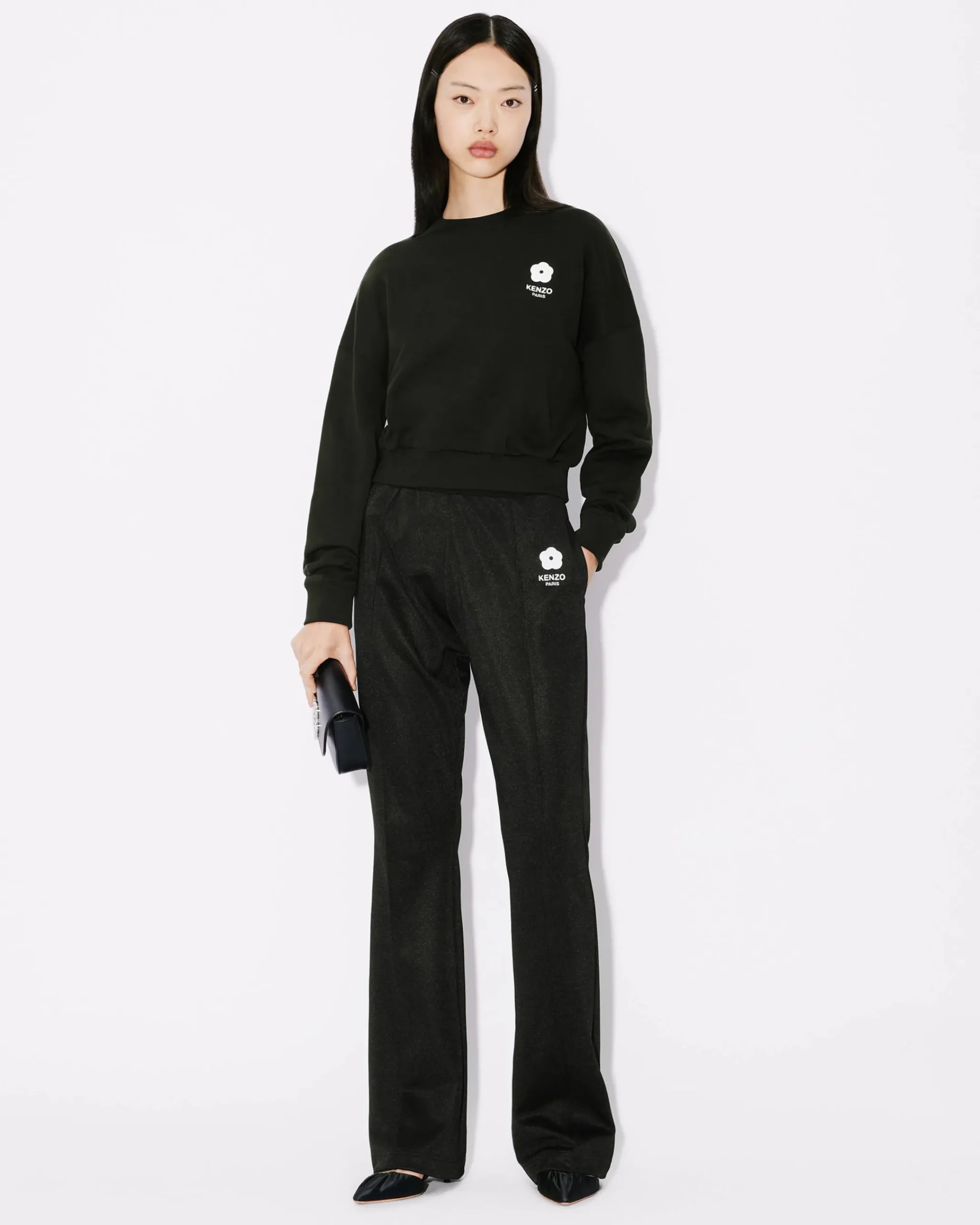 Cheap Sudadera corta bordada 'Boke Flower 2.0' Mujer Sudaderas y Hoodies