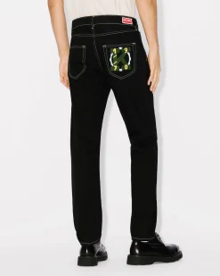 Best Vaqueros Bara slim con bordado ' Drawn Varsity' Hombre Denim|Pantalones