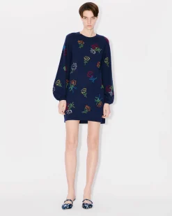 Flash Sale Vestido bordado ' Drawn Flowers' Mujer Vestidos y Faldas|Novedades