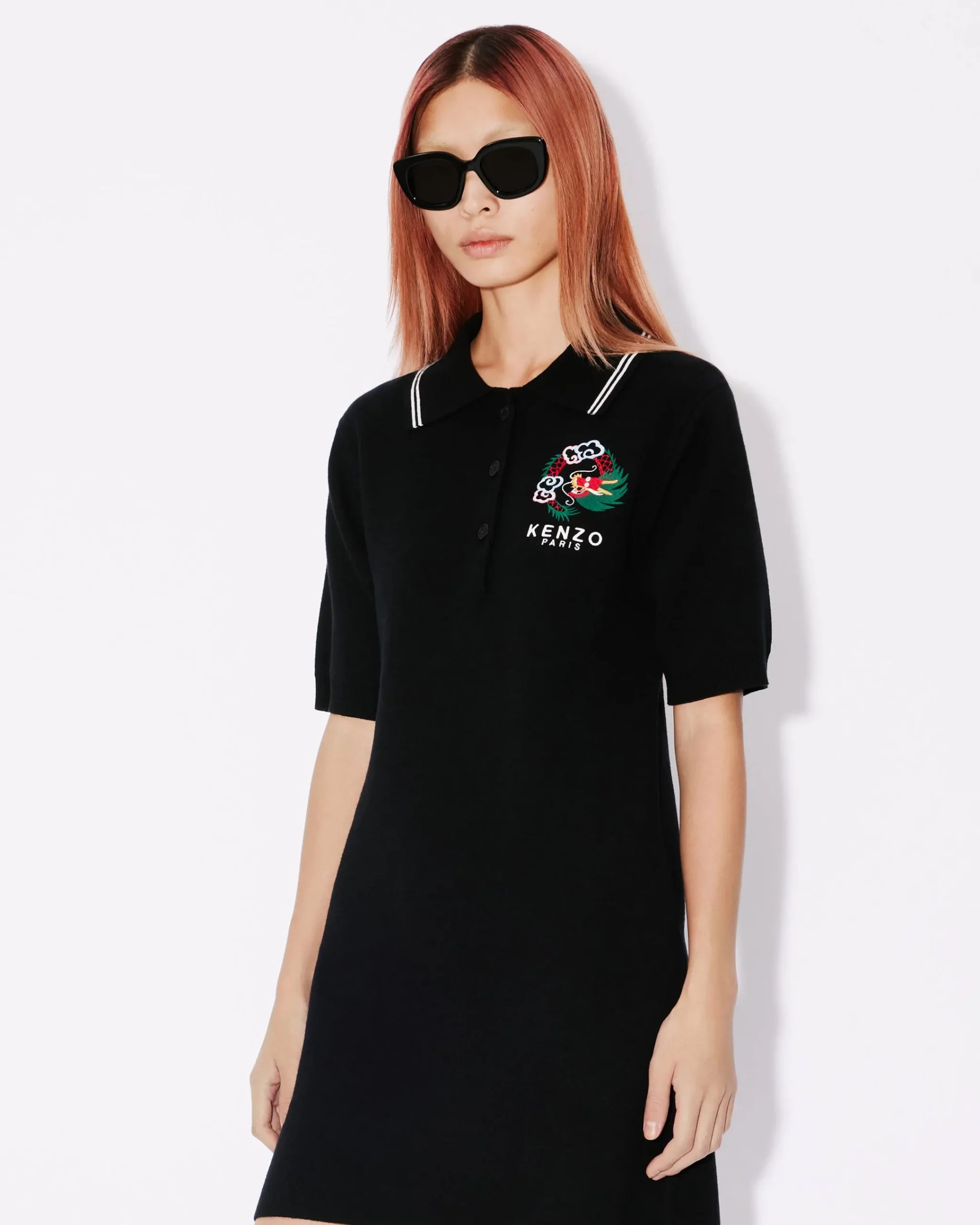 Clearance Vestido tipo polo bordado ‘Year of the Dragon’ Mujer Vestidos y Faldas